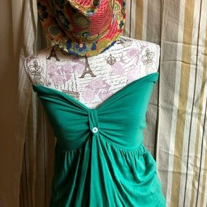 Paul and Joe green strapless top